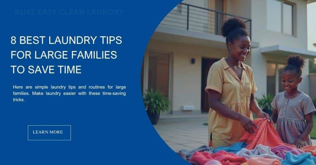 Here are simple laundry tips and routines for large families. Make laundry easier with these time-saving tricks.